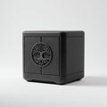 Mobiletto contenitore in resina con decorazione centrale nero 35x35x35 cm